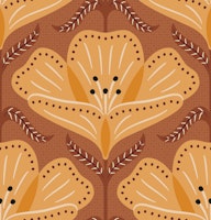 yellow buttercup on rusty brown big behang