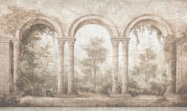 Sepia Ancient Roman Columns Light