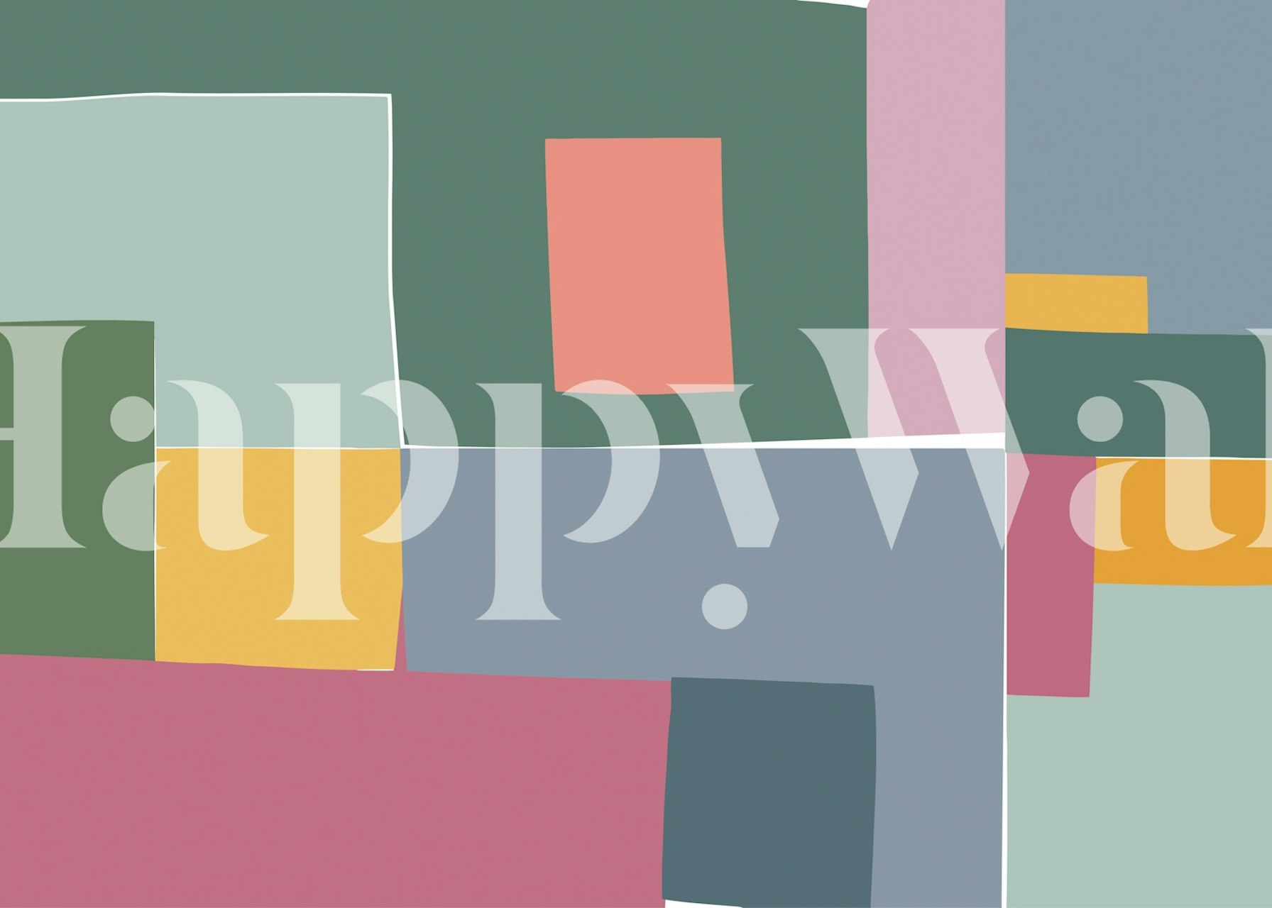 Mosaic Tertiaries-tapet i et stilfuldt rum