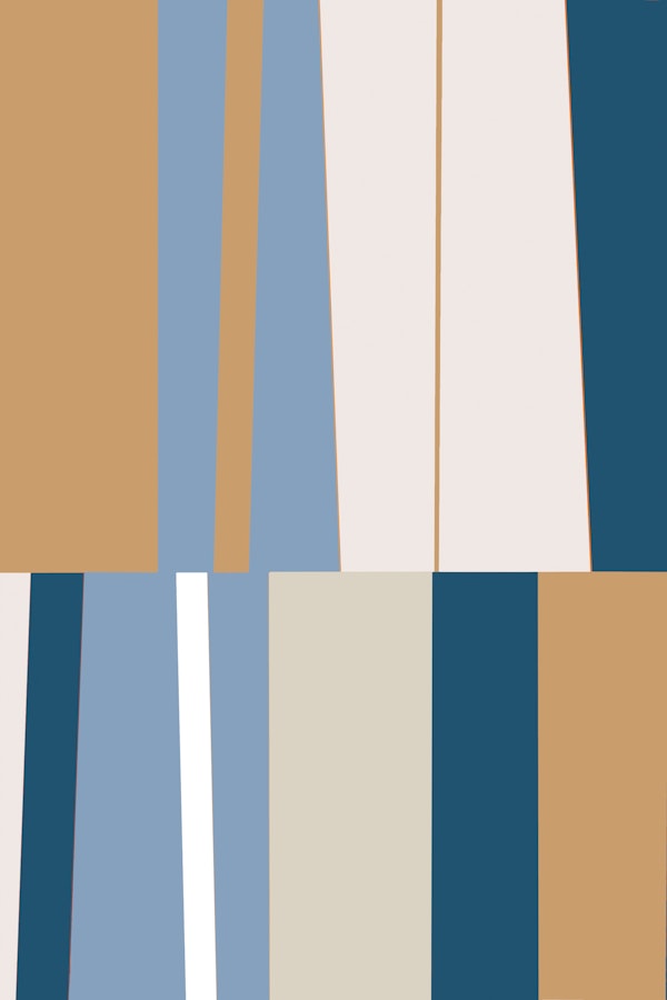 Mosaic Blue 10 | Organic Geometric Abstract