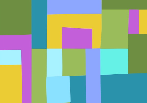 Mosaic Color Blocks | Bold Greens