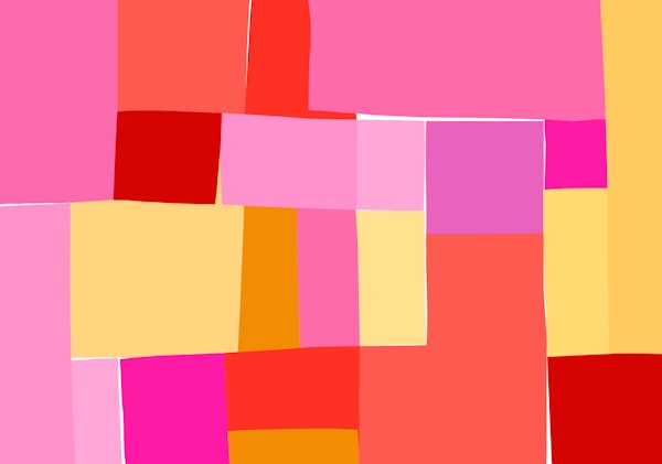 Mosaic Brights 5 | Red Yellow Pink Blocks