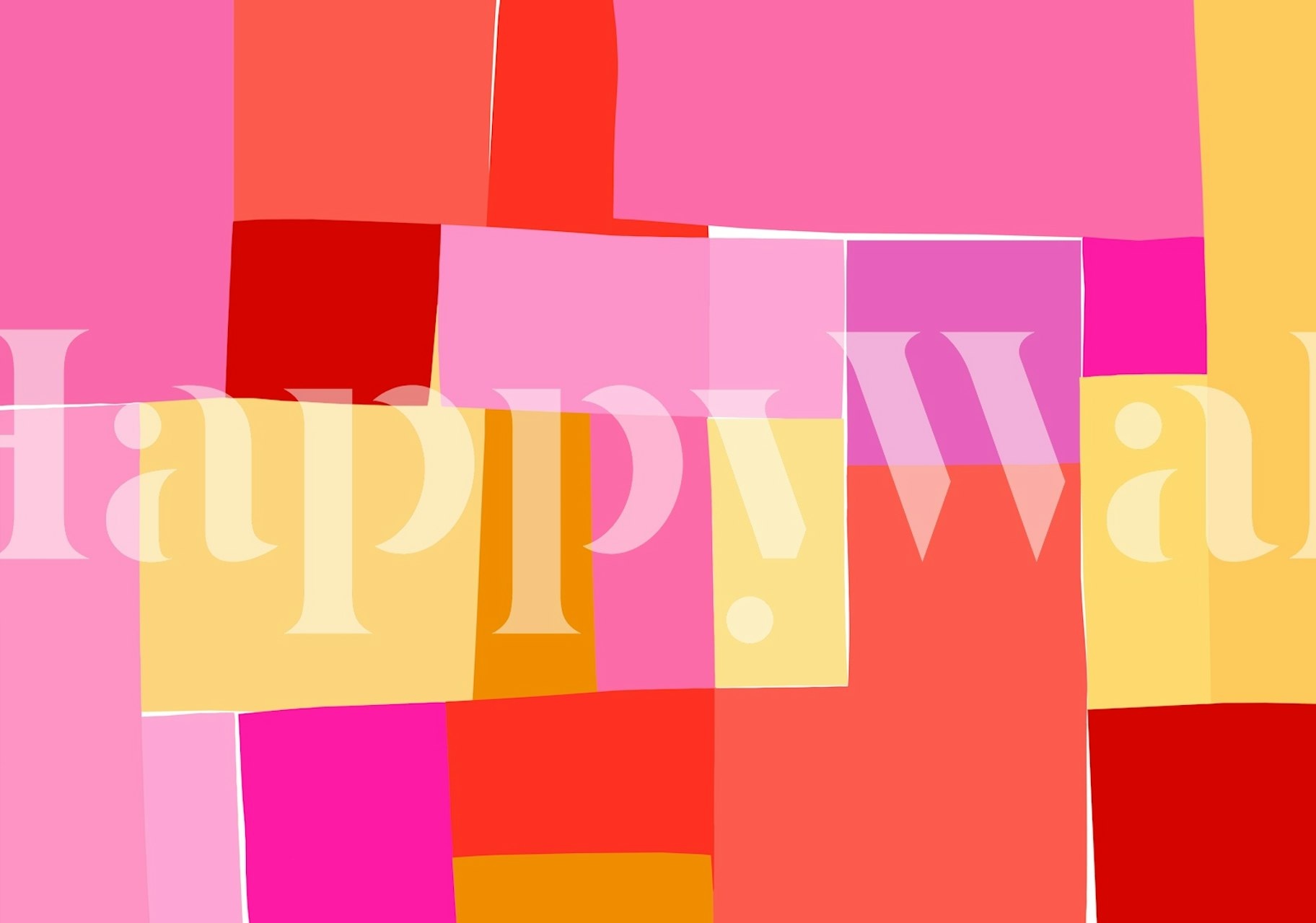 Papel pintado de mosaico vibrante en una habitación