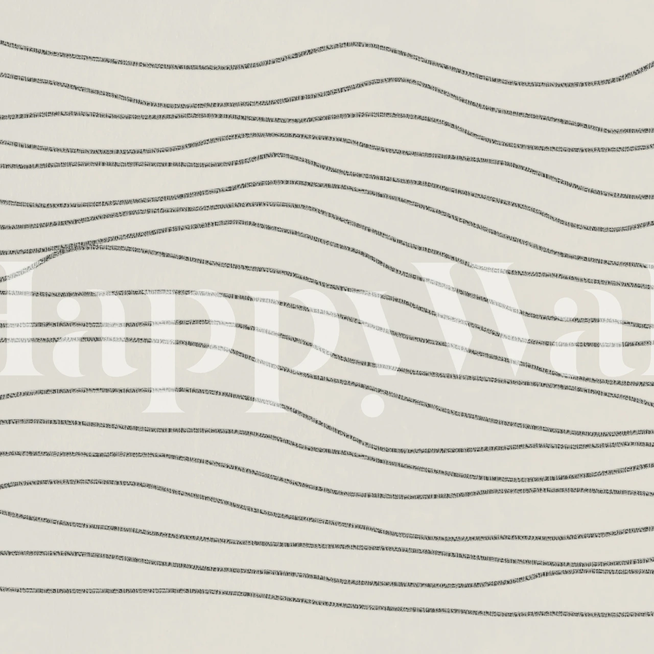 Minimal charcoal lines wallpaper v místnosti