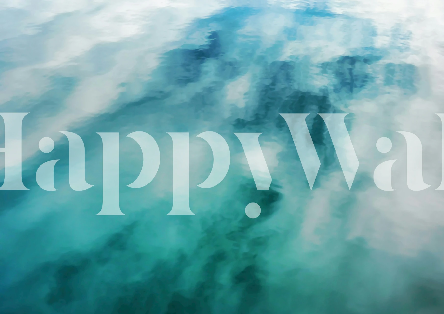 Abstract ocean reflection wallpaper with aqua and teal tones