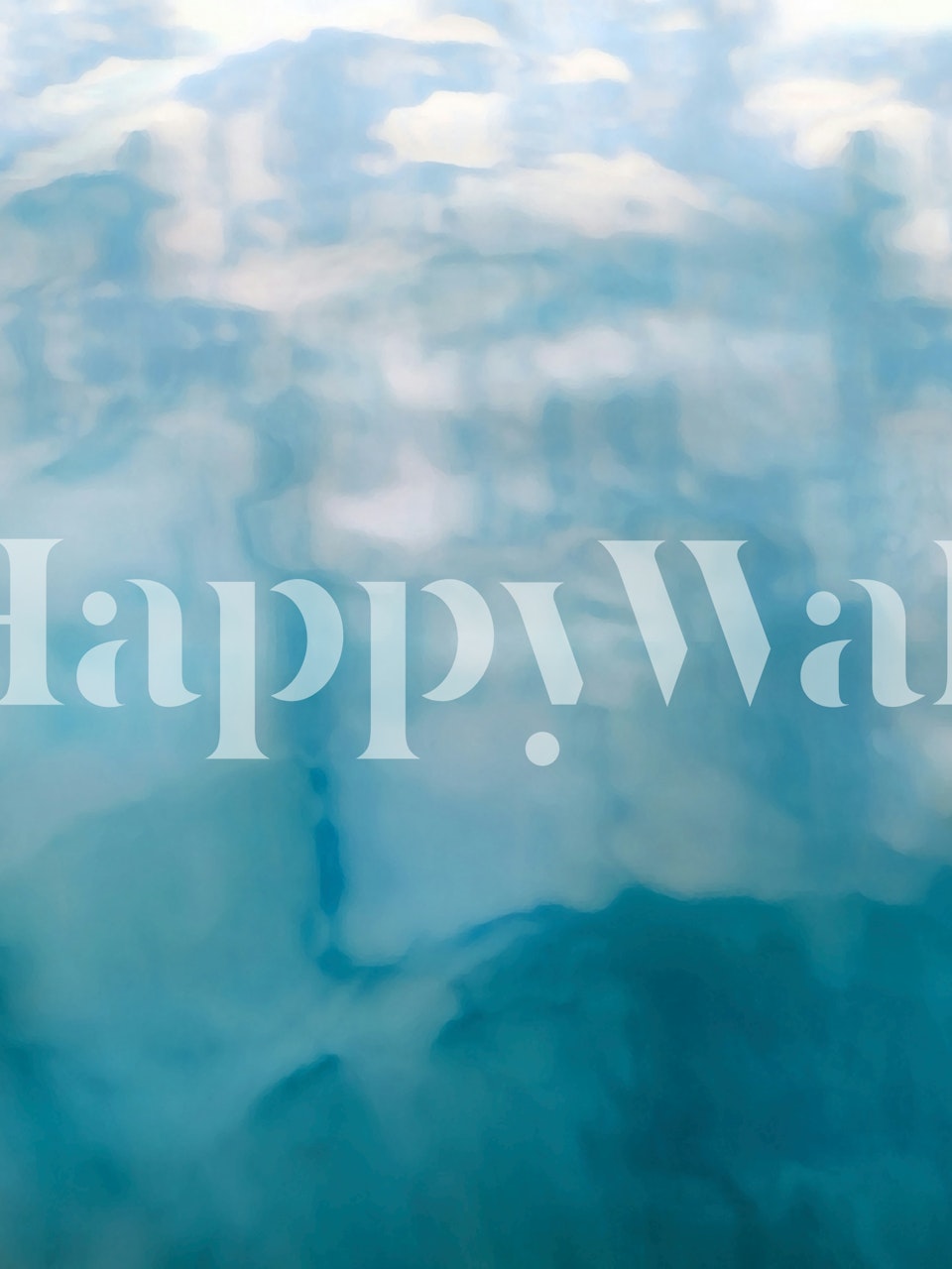 Aqua abstract watercolor wallpaper with soft blue tones