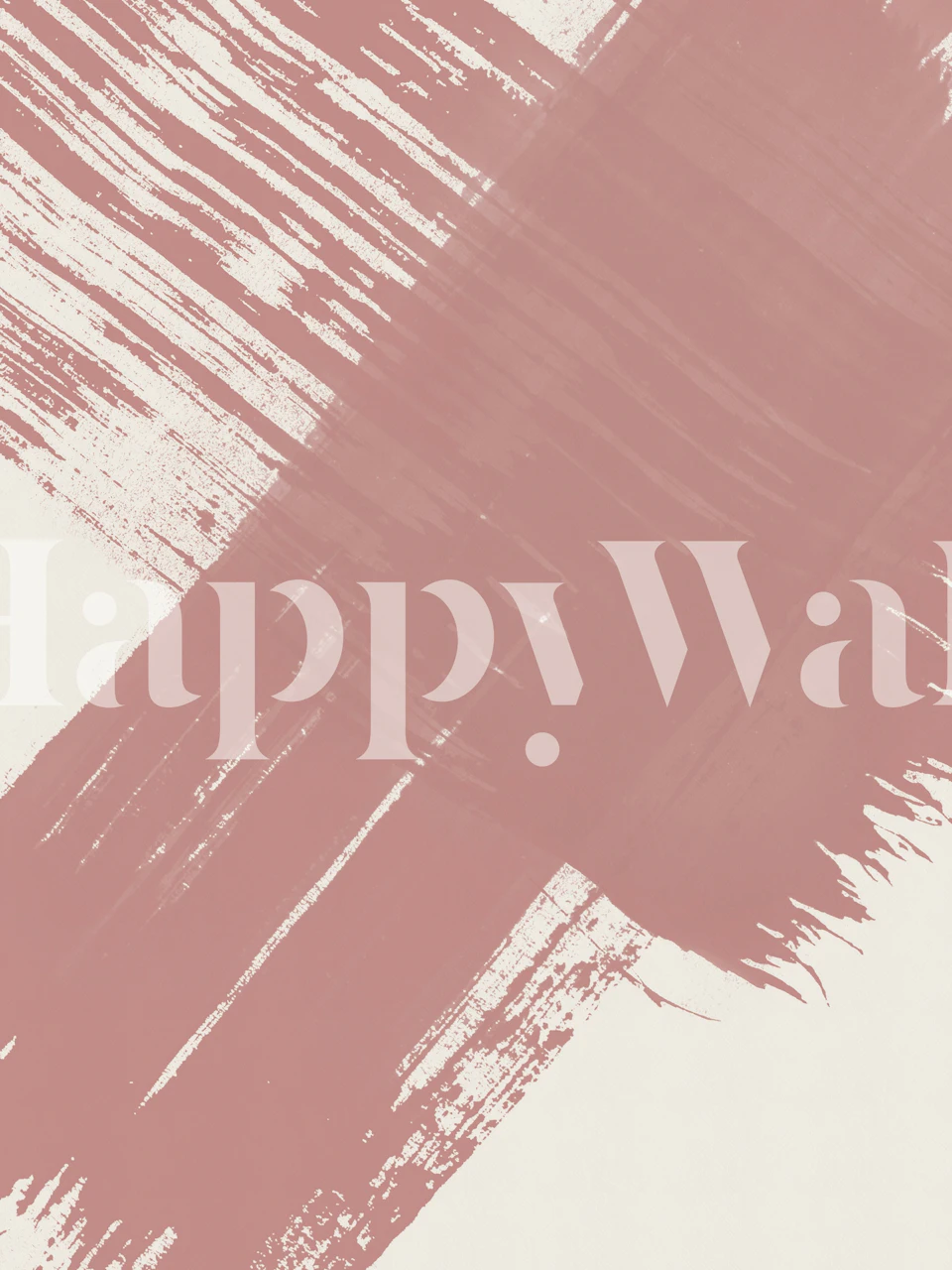 Tapeta Muted Rose Brush Strokes w pokoju