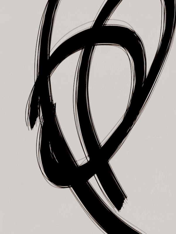 Strokes 3 | Minimal Black & Neutral Abstract