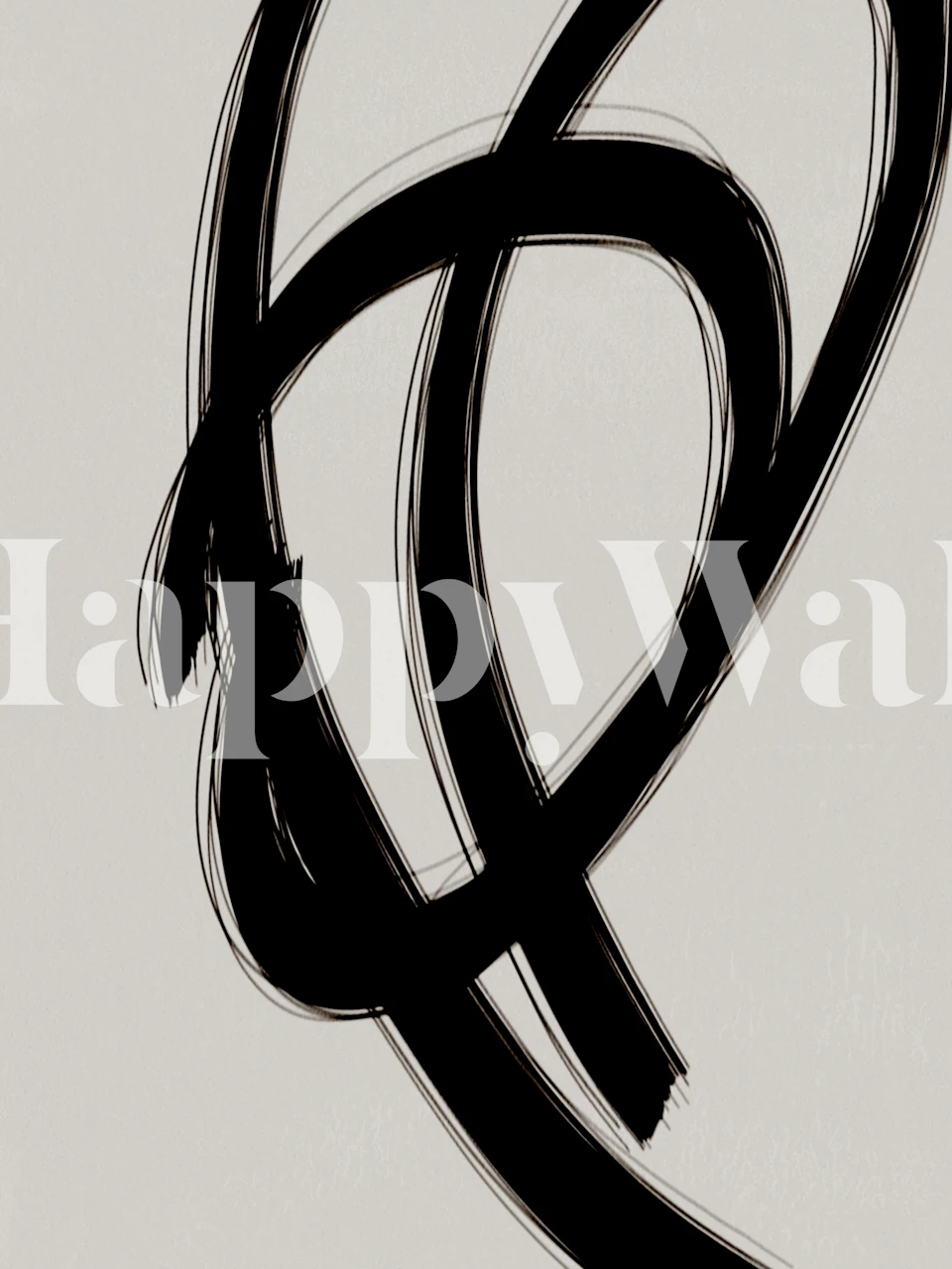 Musta ja neutraali abstrakti tapetti huoneessa