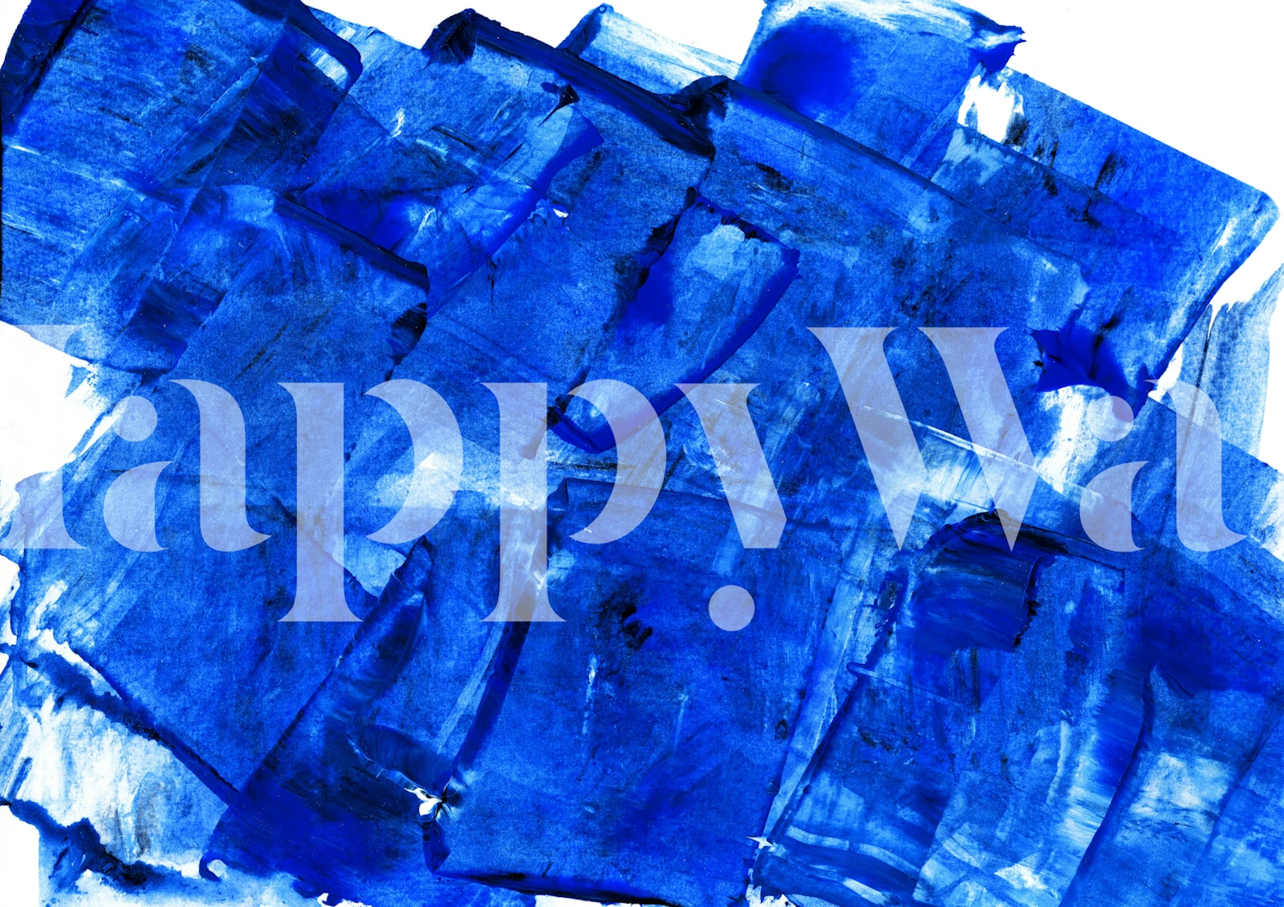 Cobalt Acrylic Painting wallpaper in a room
