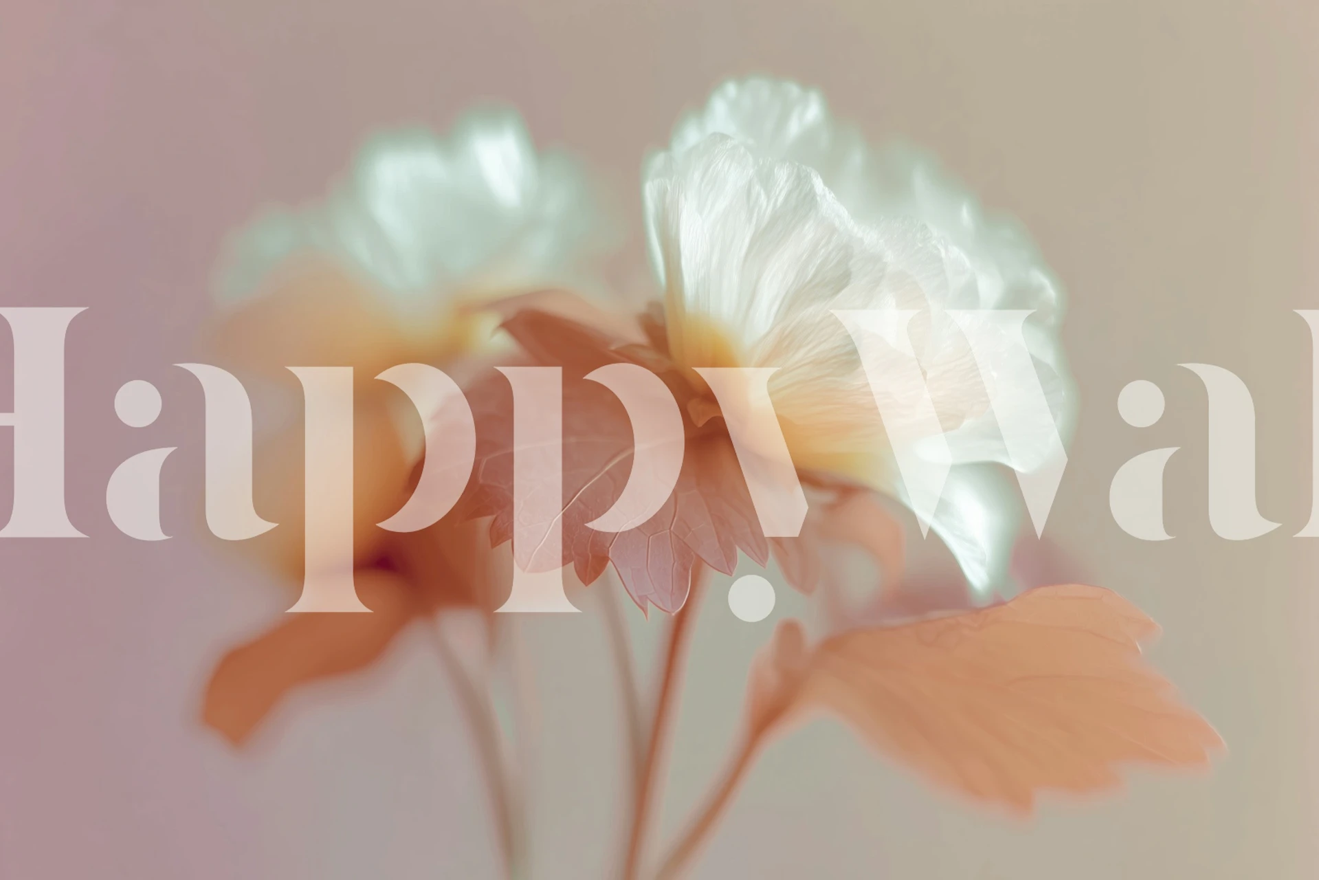 Pastel bloom elegance wallpaper in a room