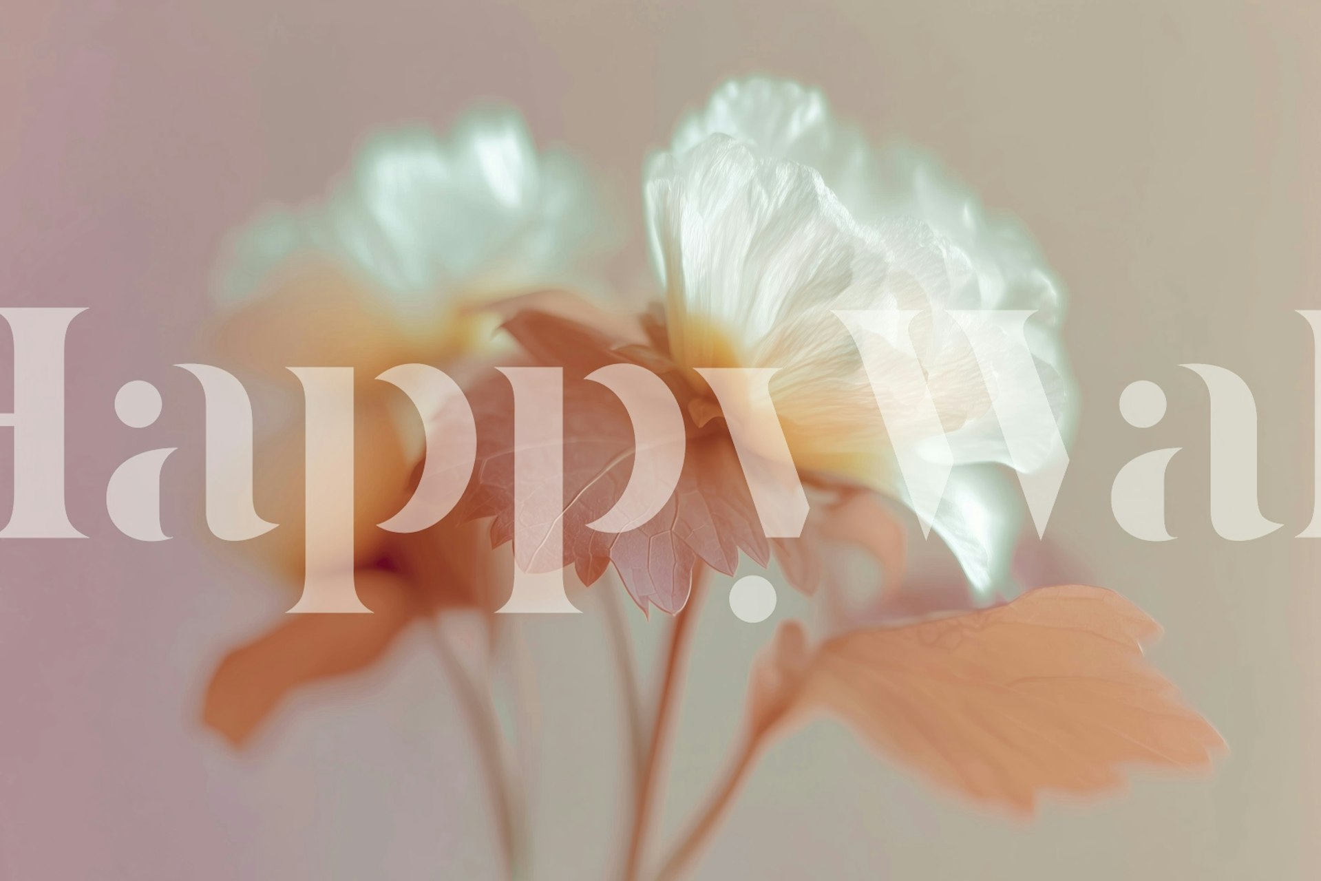 Pastel bloom elegance wallpaper in a room