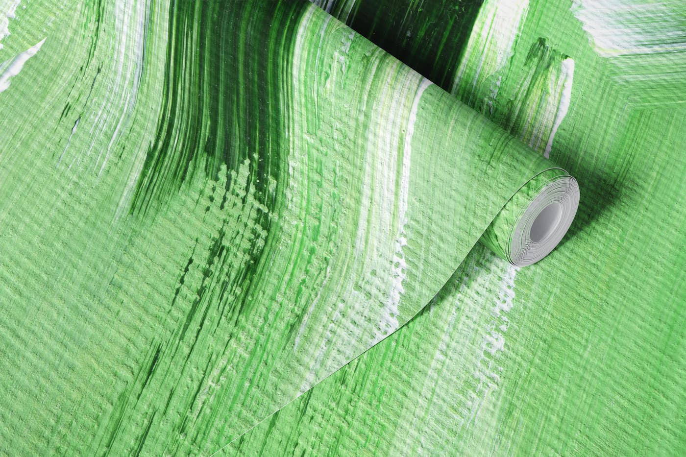 Surfaces 21 | Green Acrylic Brush Movement wallpaper roll