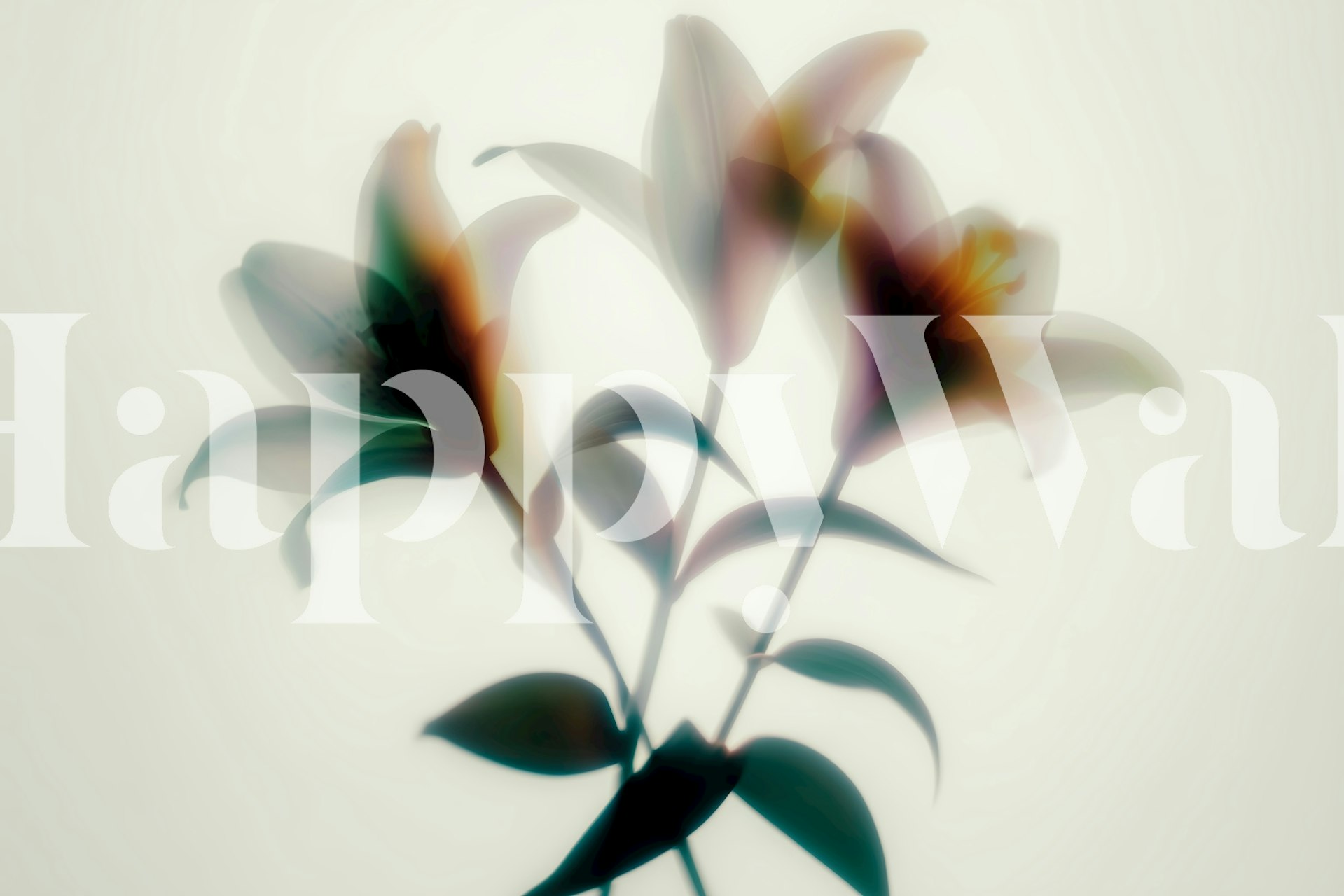 Carta da parati Mystical Lily Blooms in una stanza