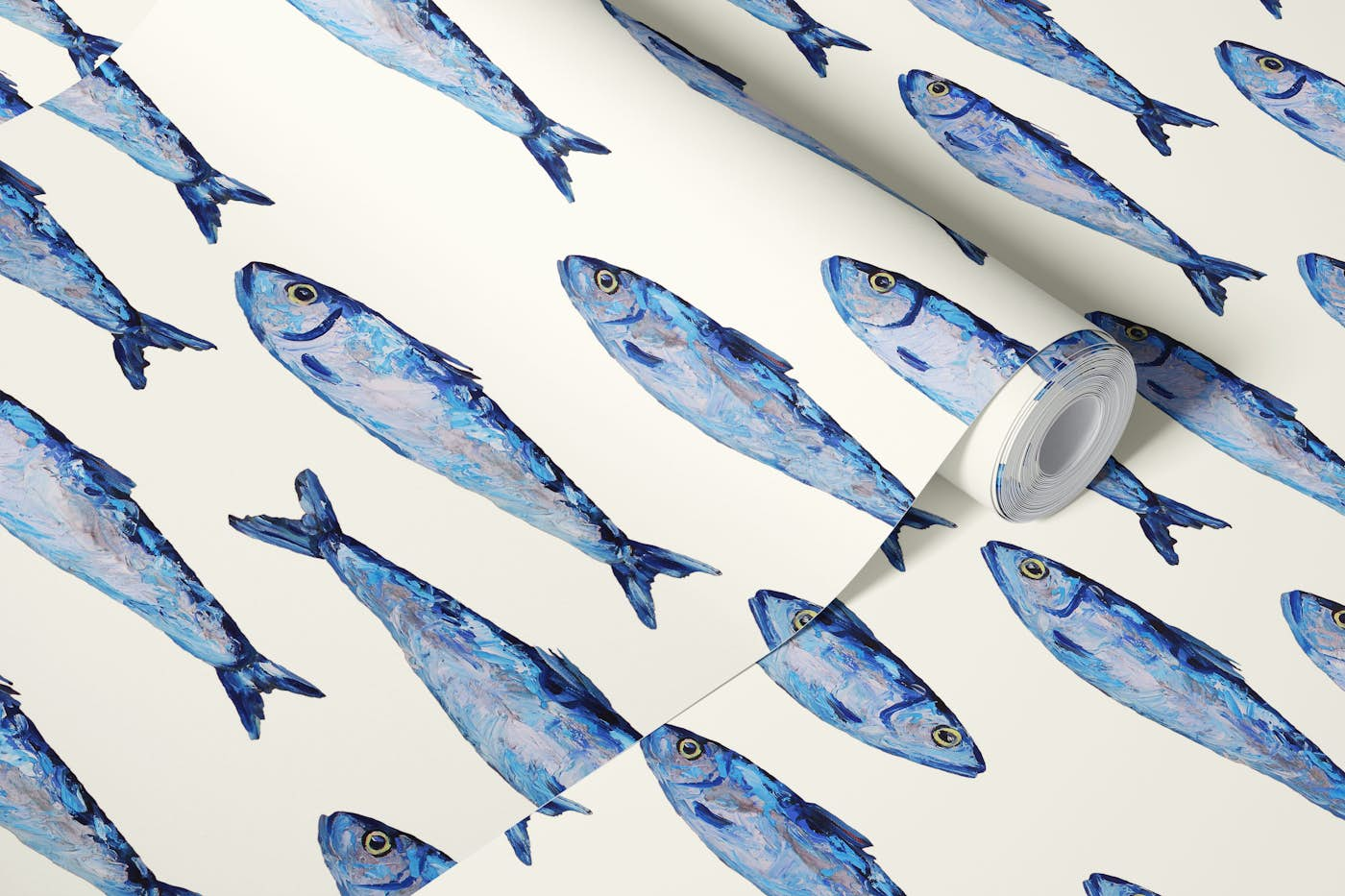 Shimmering Sardines Shoal wallpaper roll