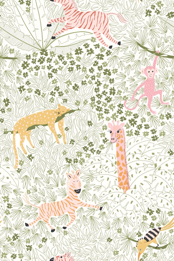Whimsical Safari - green line work