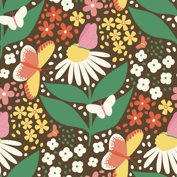 Daisies and Butterflies Fall