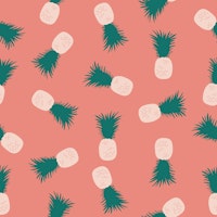 Pineapples coral tapete