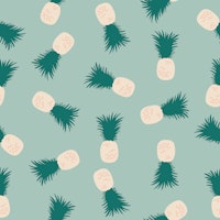 Pineapples aqua tapete