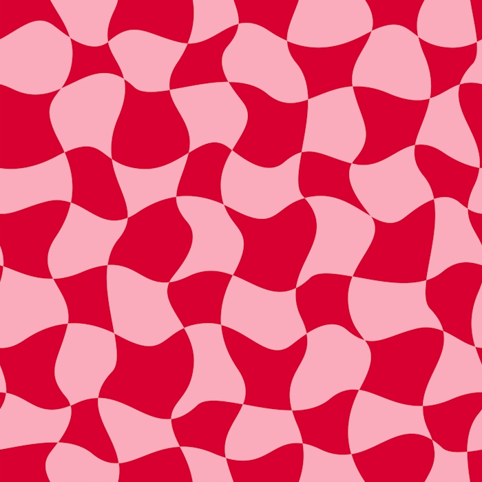 Ruby Checkered Pattern Curvy Red Checkered Pattern - happywall.com