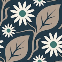 Elegant Daisy Harmony in Beige Green - L papiers peint