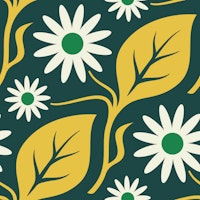 Elegant Daisy Harmony in Yellow Green - S papiers peint