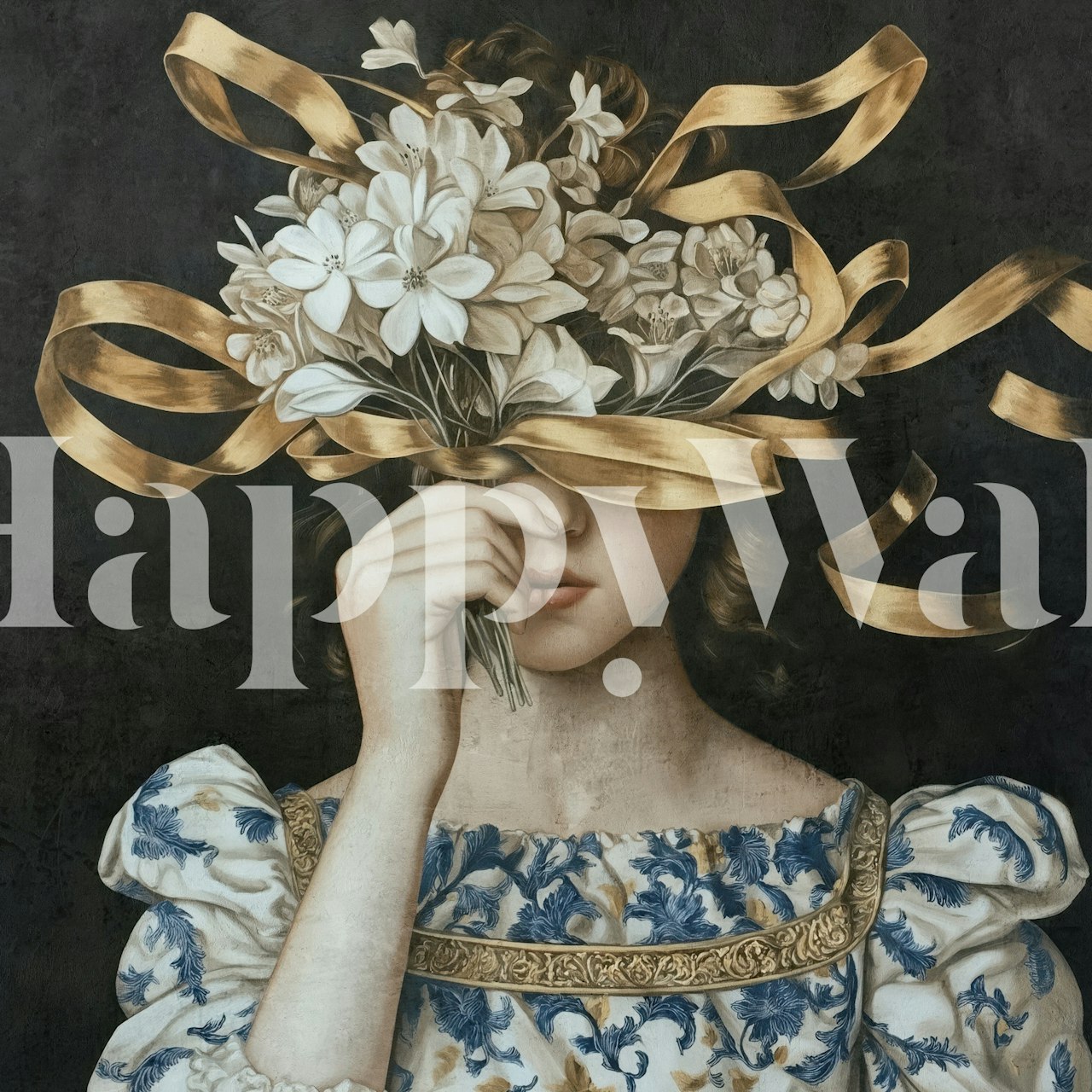 Dolce Vita Blooming Portrait tapetti huoneessa