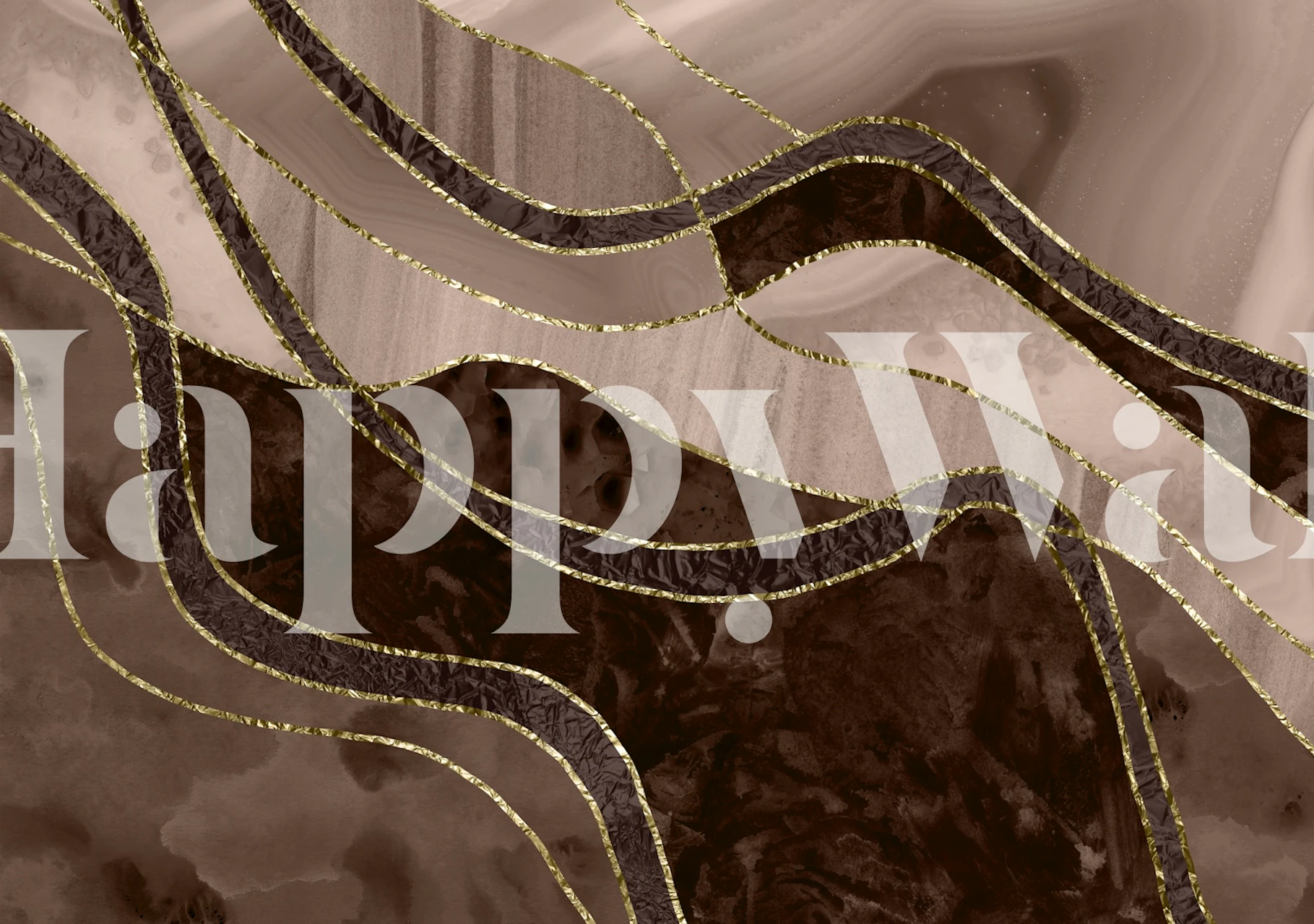 Tapeta Marble Agate Gold Glam 4 w pokoju