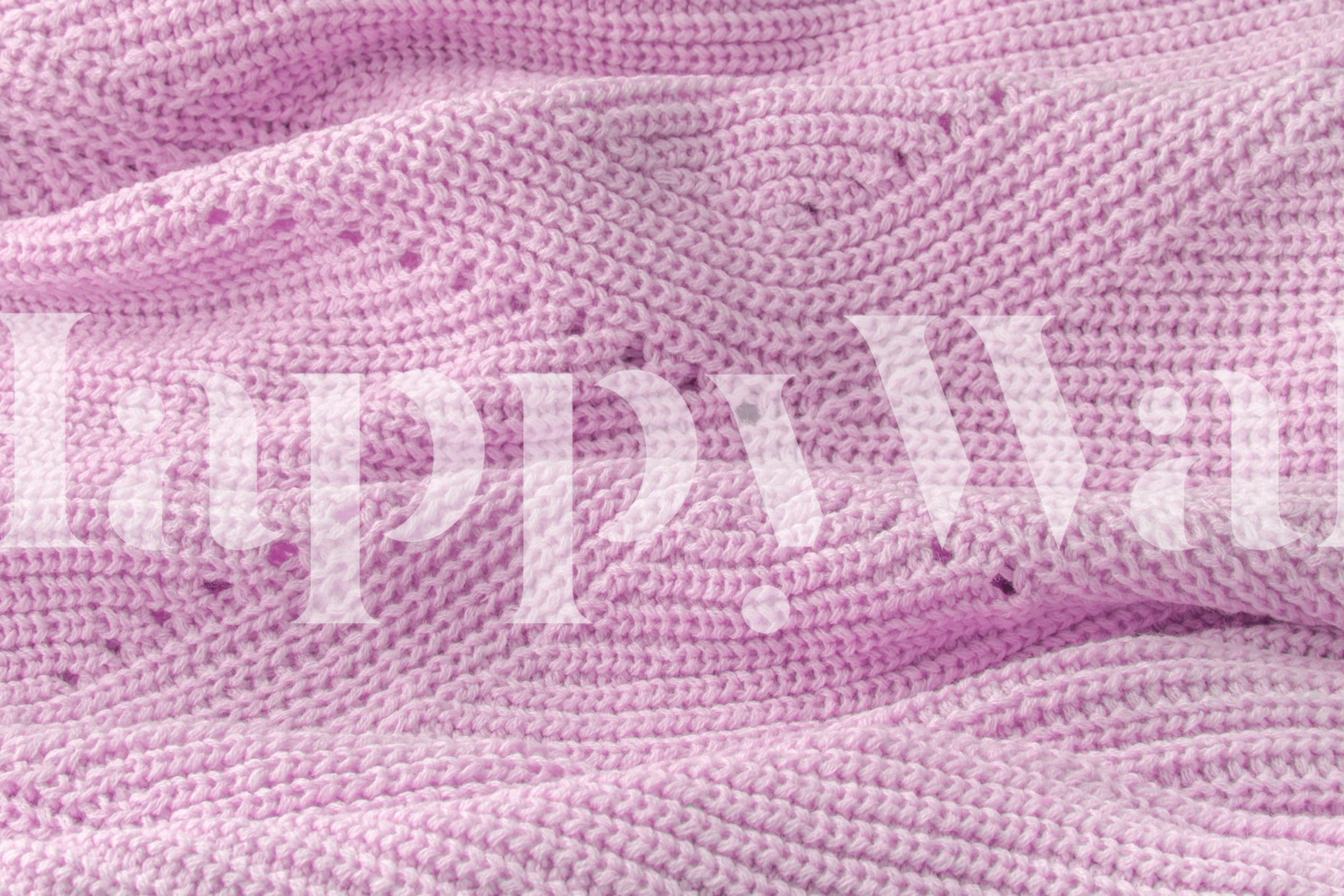 Cozy pink knit wallpaper design