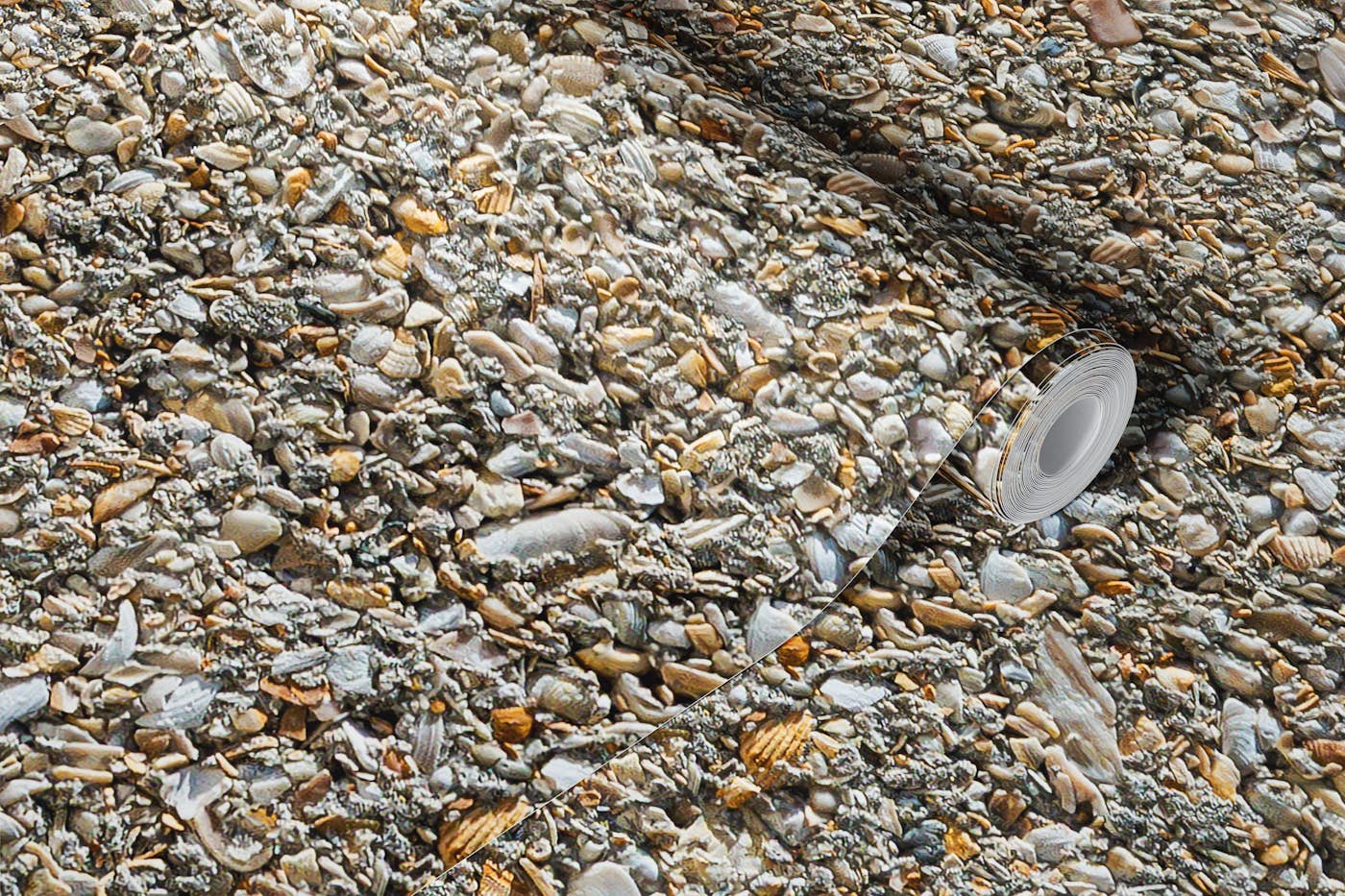 Textured Stone Seashells Harmony wallpaper roll