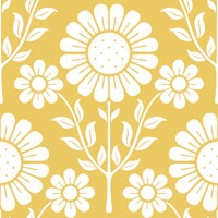 Daisy Garden - Pastel Yellow tapete
