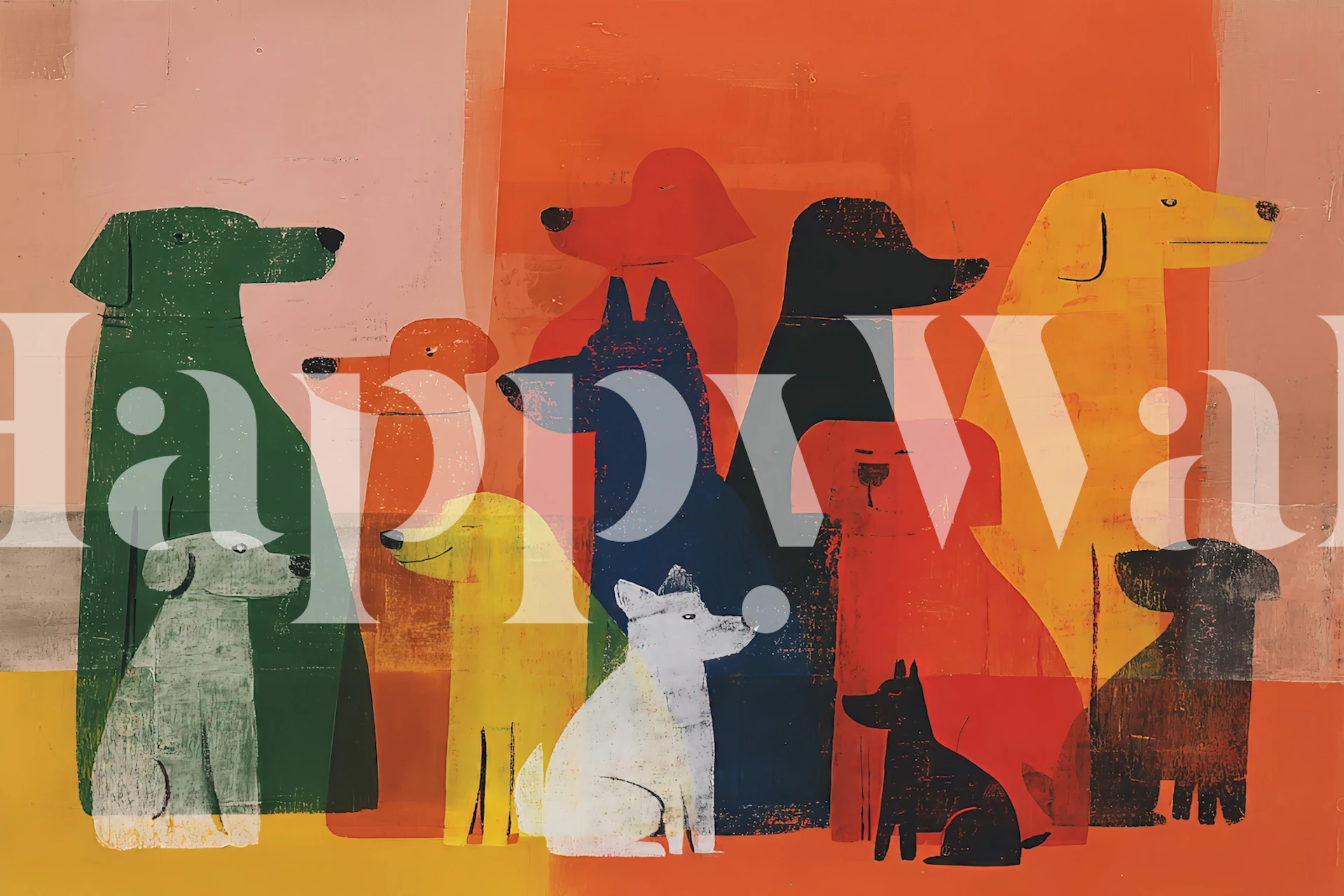 Canine Journey wallpaper in a living room