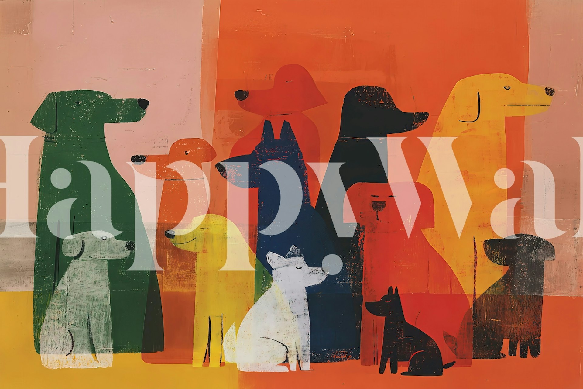 Canine Journey wallpaper in a living room