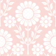 Retro Scandi Daisy Garden - Crepe Pink