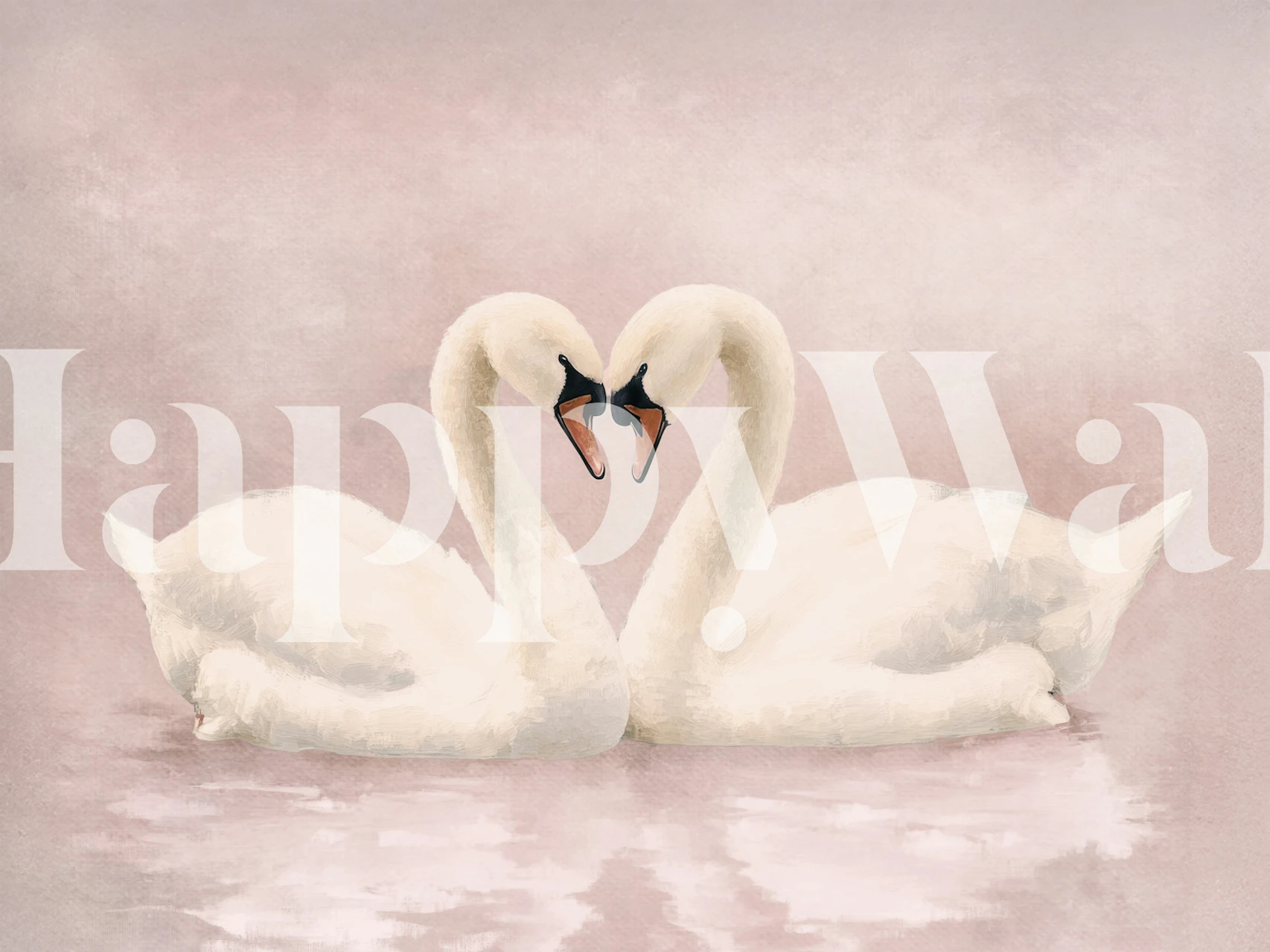 Swan Lake Harmony wallpaper design