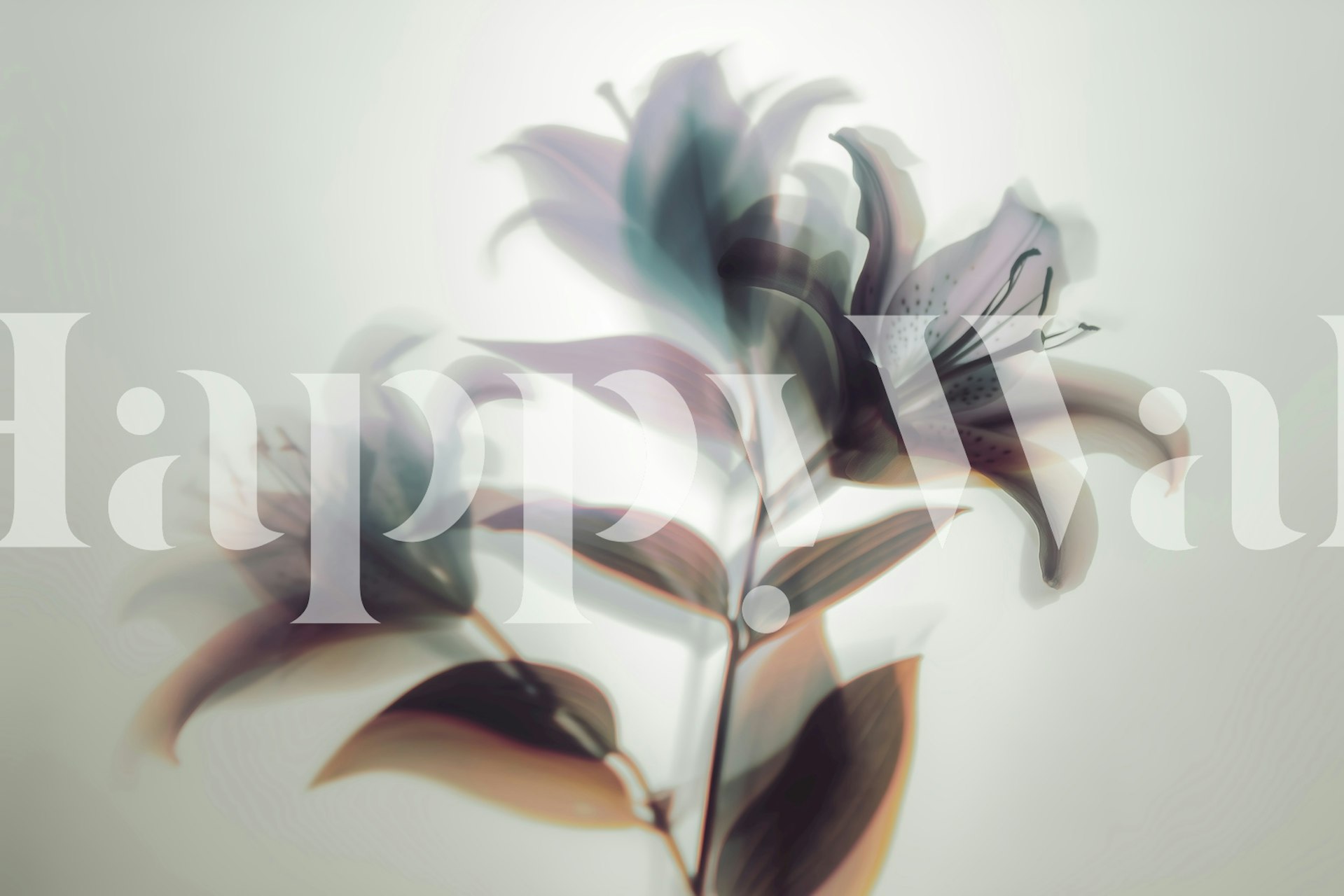 Floral wallpaper featuring dreamy lily bouquet