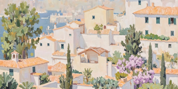 Mediterranean Village Scene