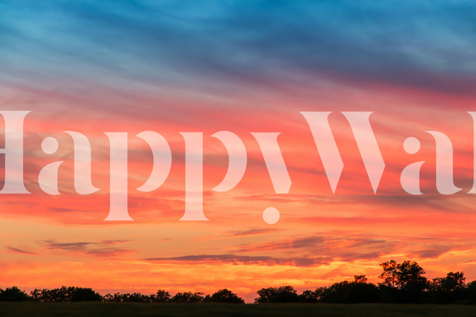 Dramatic Countryside Sunset tapet i et rom