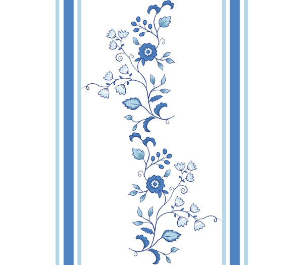 Blue Floral Elegance