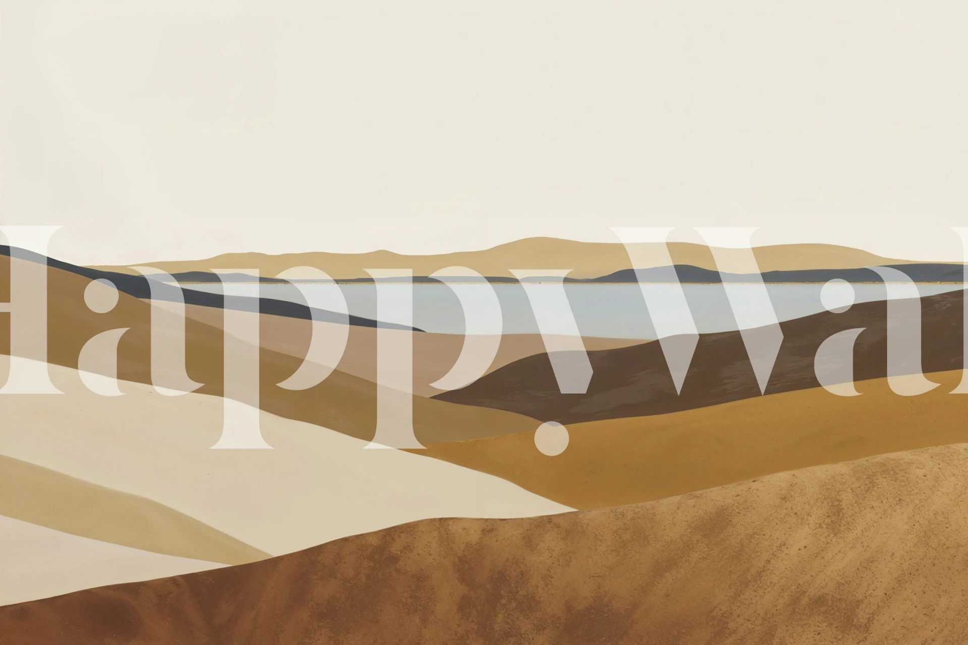 Tapeta Peaceful Coastal Oasis pokazana w pomieszczeniu