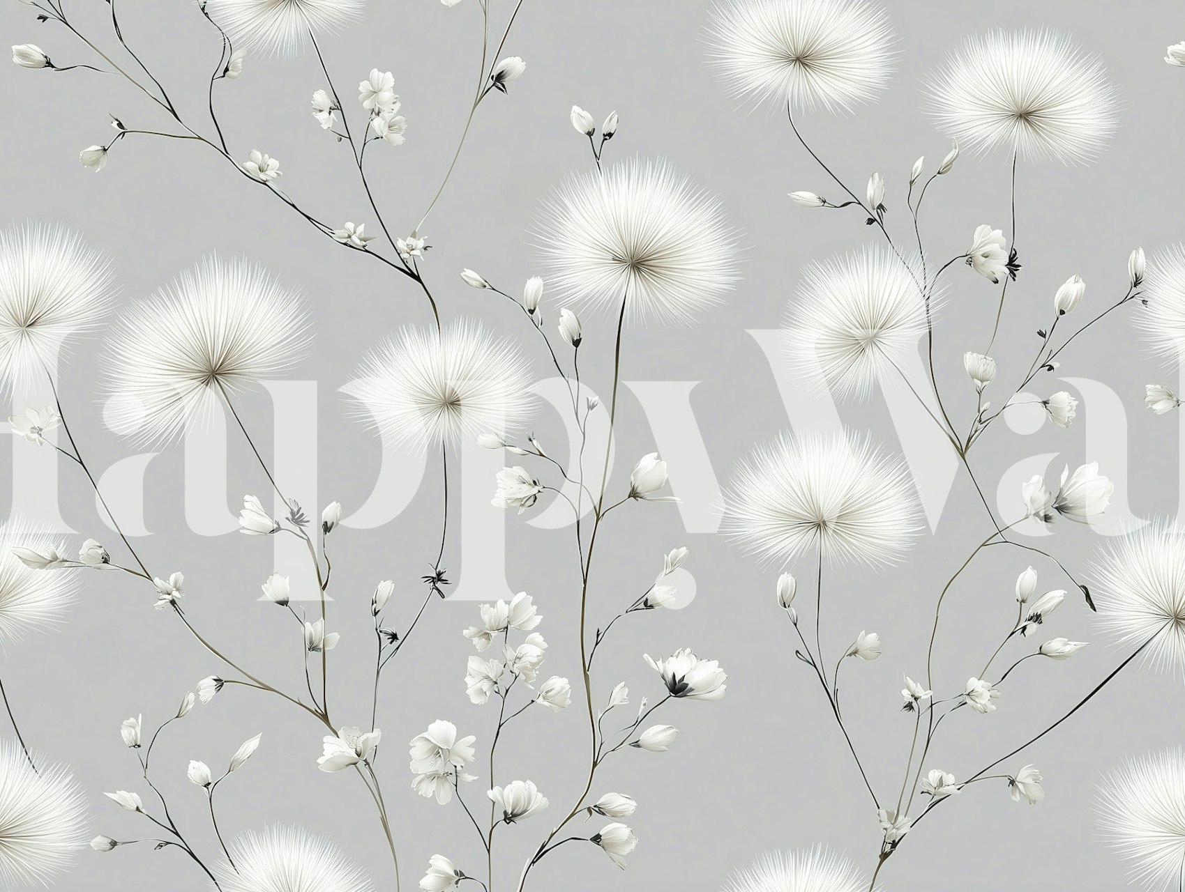 Ταπετσαρία Gentle Dandelion Breeze σε ένα δωμάτιο