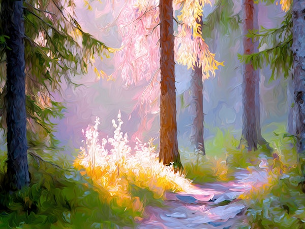 Sunlit Woodland Dream