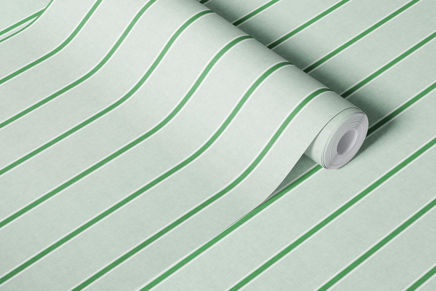 Fresh Green Vertical Stripes wallpaper roll