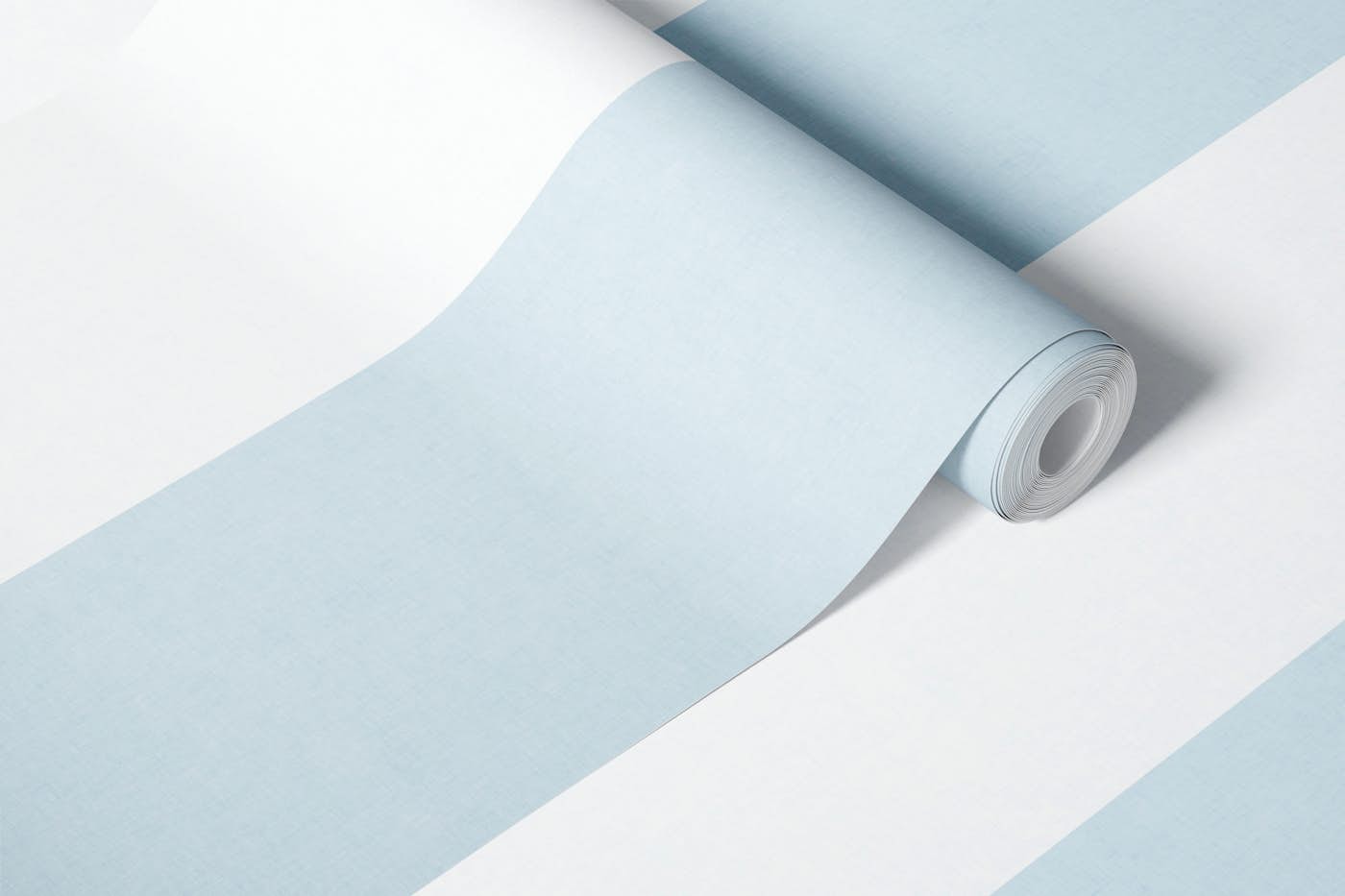 Wide Pastel Stripe - Blue & White wallpaper roll