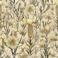 Hand drawn vintage garden warm tones carta da parati