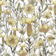 Hand drawn vintage garden white