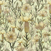 Hand drawn vintage garden green carta da parati