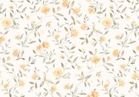 Cottagecore floral yellow sage green mural papel pintado