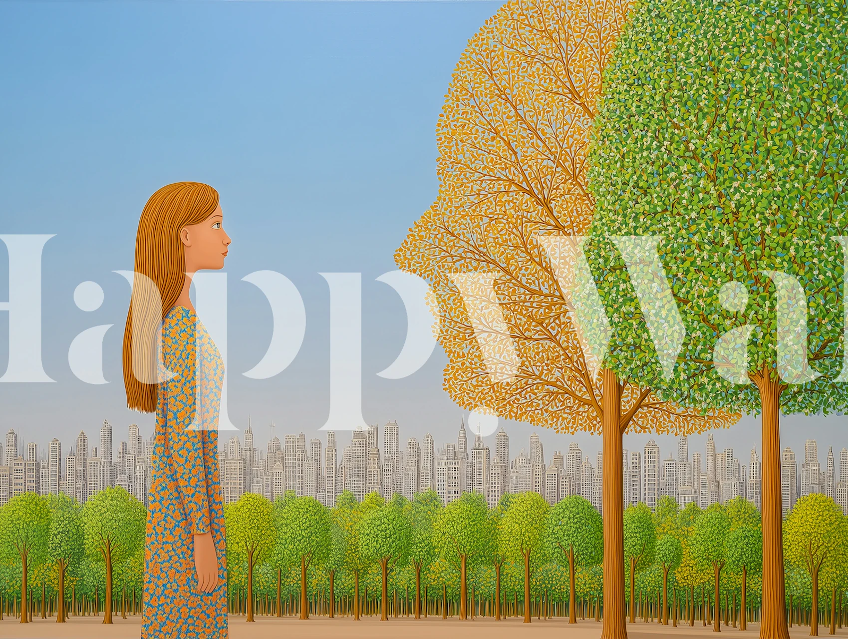 Human Nature Fusion wallpaper in a room