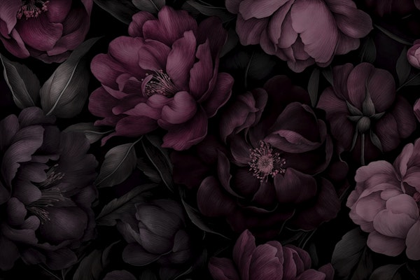 Nocturnal Mauve Gothic Garden Grace